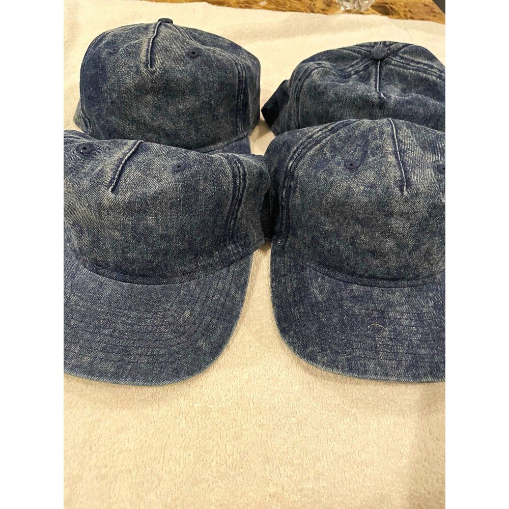 No Boundaries Blue Solid Baseball Cap SET OF 4 Unisex Adults NWT